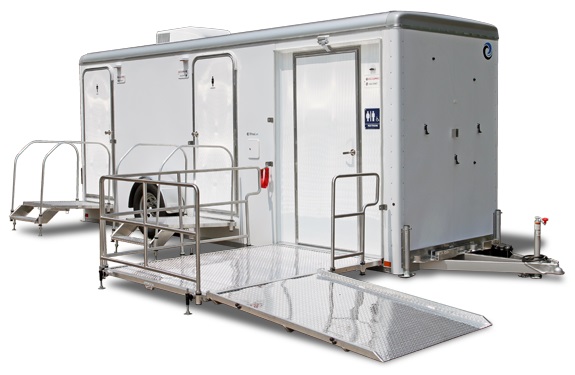 ADA Handicapped Laundry Trailer Rentals in Florida With Wheelchair Ramp