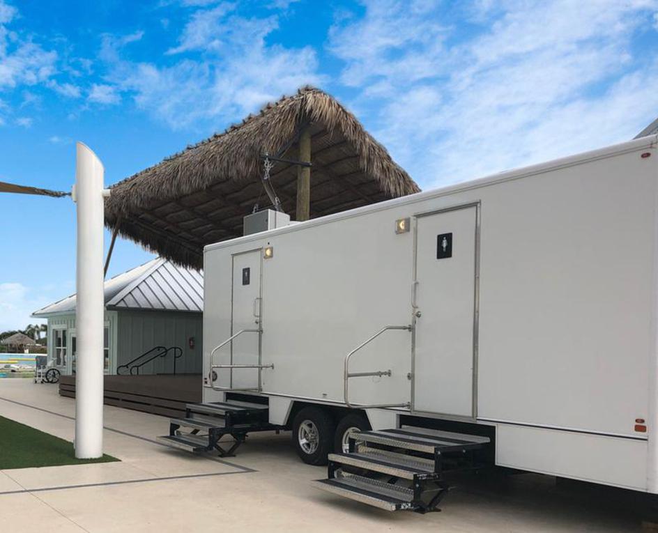 Small, 2 Stall Restroom Trailer Rentals in Kendall, Florida