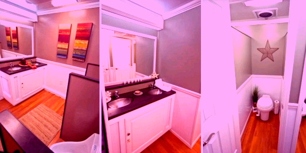 Decorated Bathroom Trailer Rentals For Weddings in St Petersburg FL